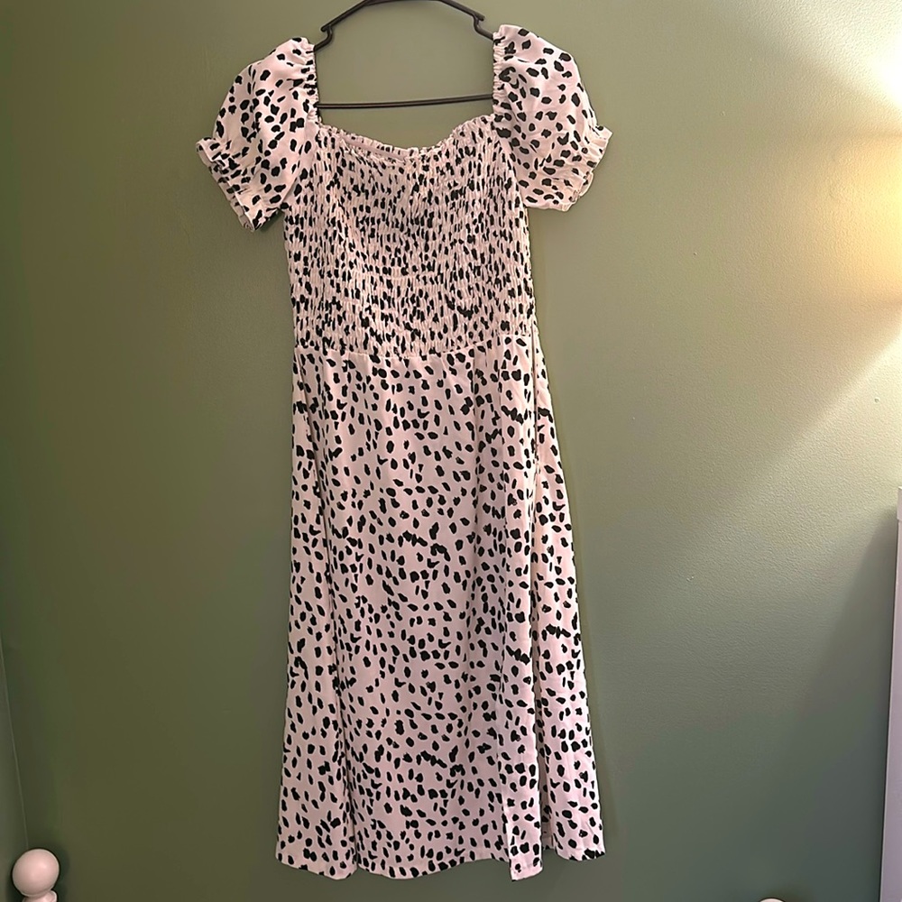 Black & White Midi Dress - Size L